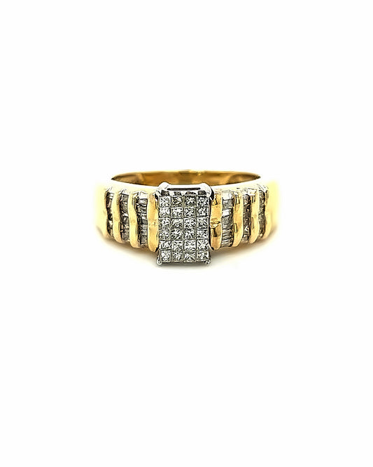 14KT YELLOW GOLD DIAMOND ENGAGEMENT RING