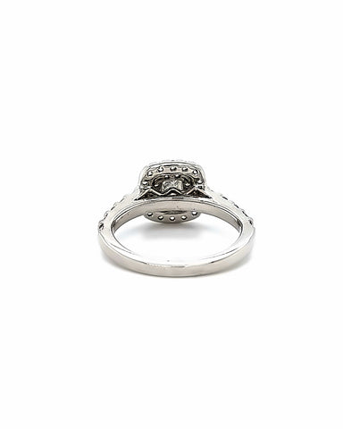 14KT WHITE GOLD BRILLIANT ROUND DIAMOND ENGAGEMENT RING