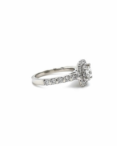 14KT WHITE GOLD BRILLIANT ROUND DIAMOND ENGAGEMENT RING