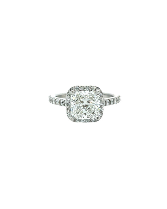 14KT WHITE GOLD PRINCESS DIAMOND ENGAGEMENT RING