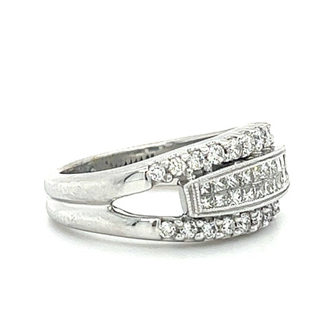 14KT WHITE GOLD BRILLIANT DIAMONDS WEDDING BAND