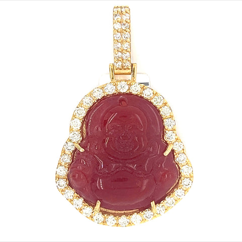 14KT YELLOW GOLD BUDDHA PENDANT