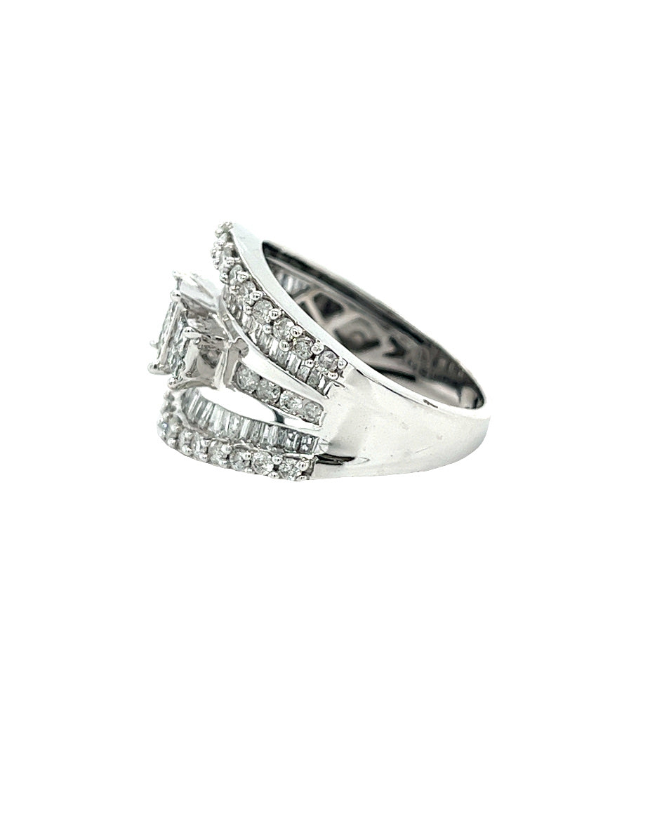 14KT WHITE GOLD FANCY LADIES DIAMOND BAND