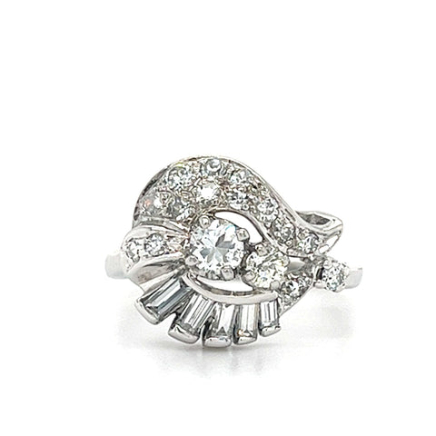 14KT WHITE GOLD LADIES DIAMOND RING