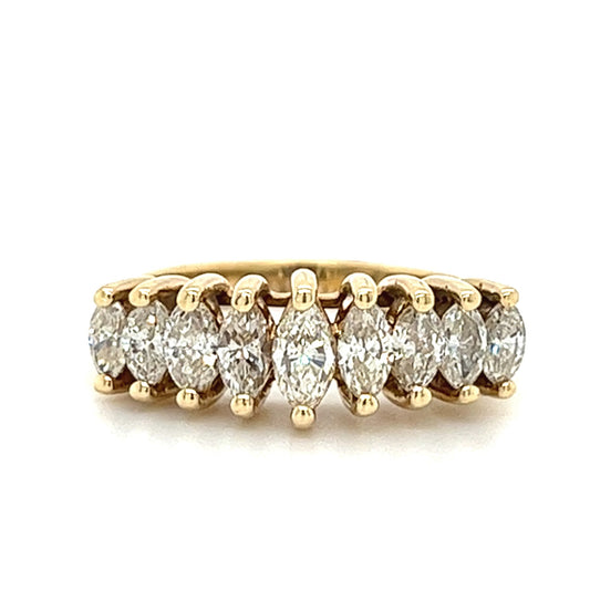 14KT YELLOW GOLD FANCY LADIES DIAMOND BAND