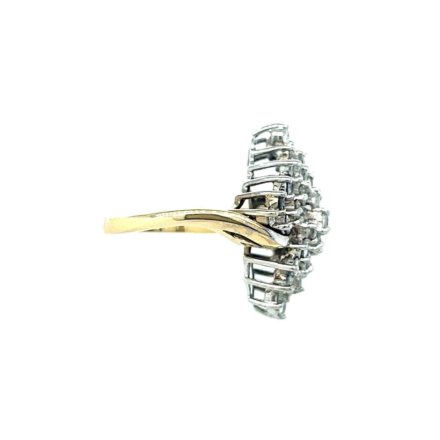 14KT YELLOW GOLD WITH DIAMONDS LADIES RING