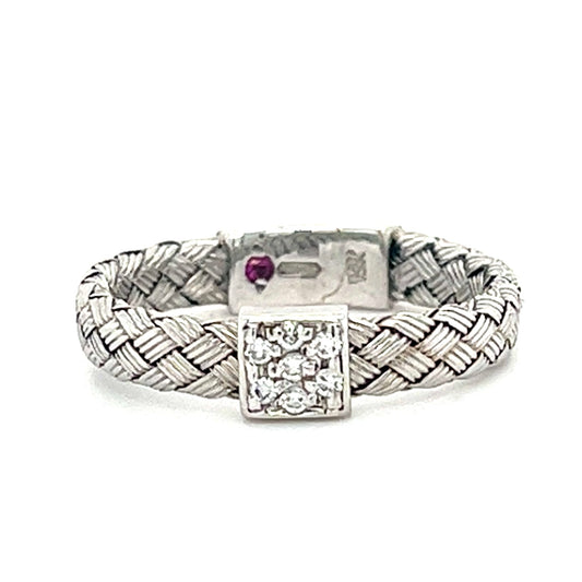 18KT WHITE GOLD WITH DIAMONDS LADIES RING