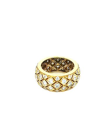 18KT YELLOW GOLD WIDE CONTEMPORARY LADIES RING