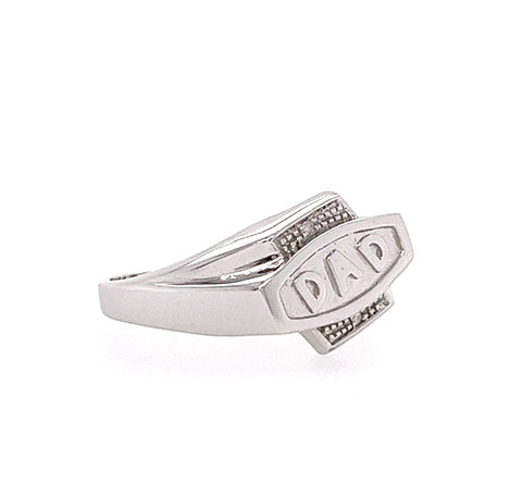 10KT WHITE GOLD FANCY MENS DIAMOND WEDDING BAND