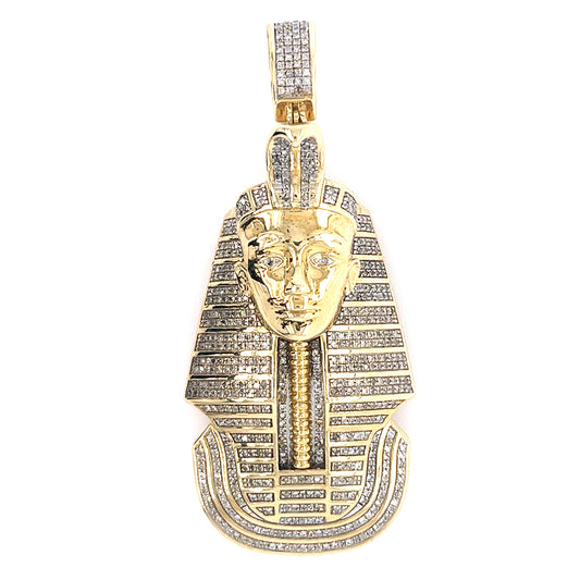 10KT YELLOW GOLD DIAMOND PHARAOH CHARM