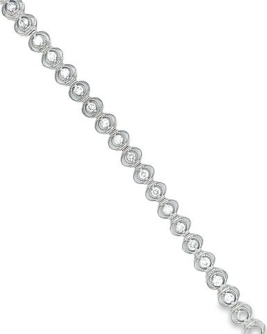 14KT WHITE GOLD DIAMOND TENNIS BRACELET