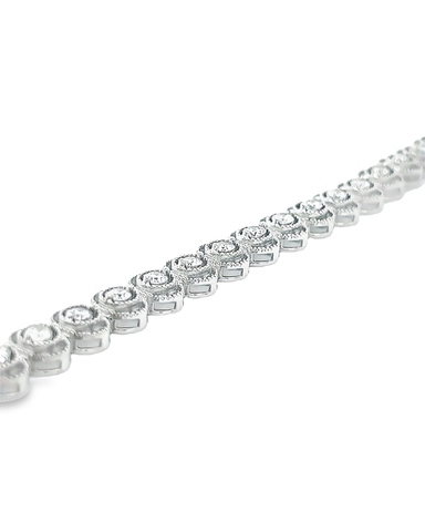 14KT WHITE GOLD DIAMOND TENNIS BRACELET