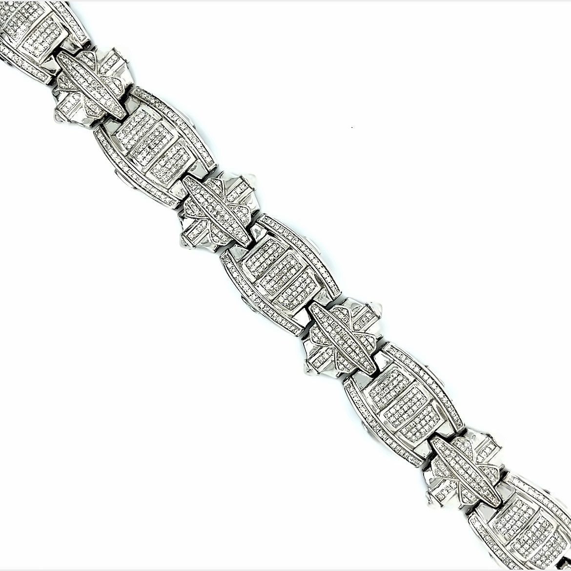 14KT WHITE GOLD FANCY CUSTOM MADE DIAMOND BRACELET