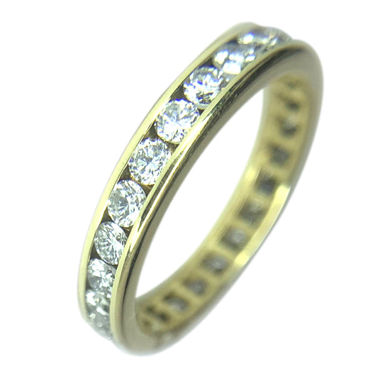 18 KT YELLOW GOLD ROUND DIAMOND WEDDING BAND - 1.48 CT