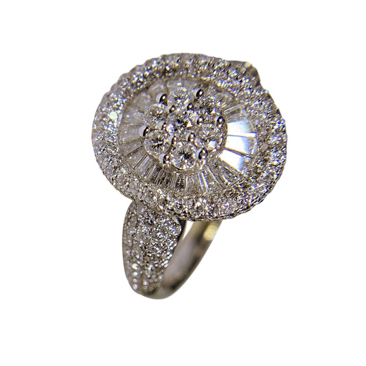 18 KT WHITE GOLD  DIAMOND RING - 1.76 CT