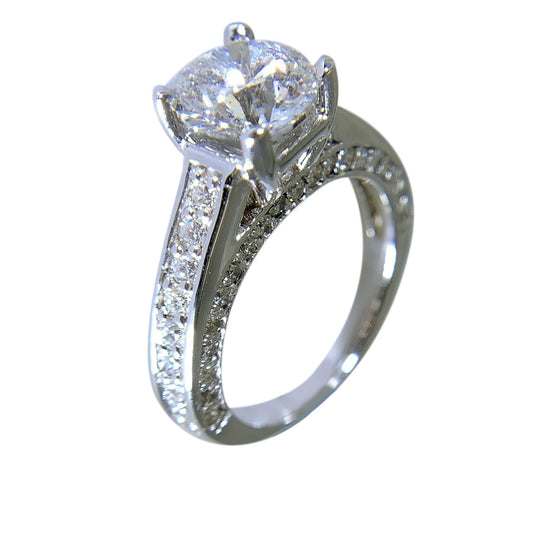 14 WHITE GOLD - GORGEOUS DIAMOND RING - 2.47 CT