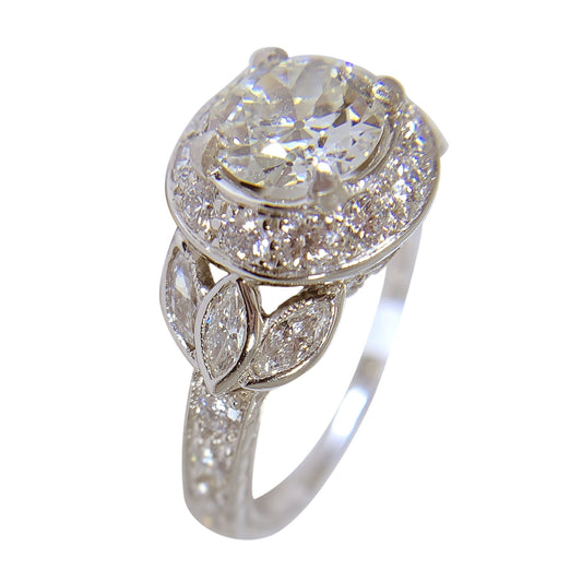 PLATINUM - WOMENS DIAMONDS RING - 2.09 TDW