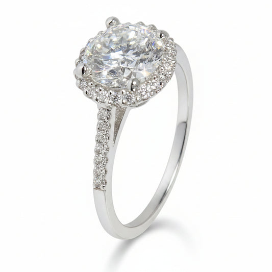 18K WHITE GOLD DIAMOND ENGAGEMENT RING - 1.09 CT