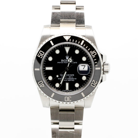 Rolex Submariner Stainless Steel and Black Dial 40mm Men`s Watch