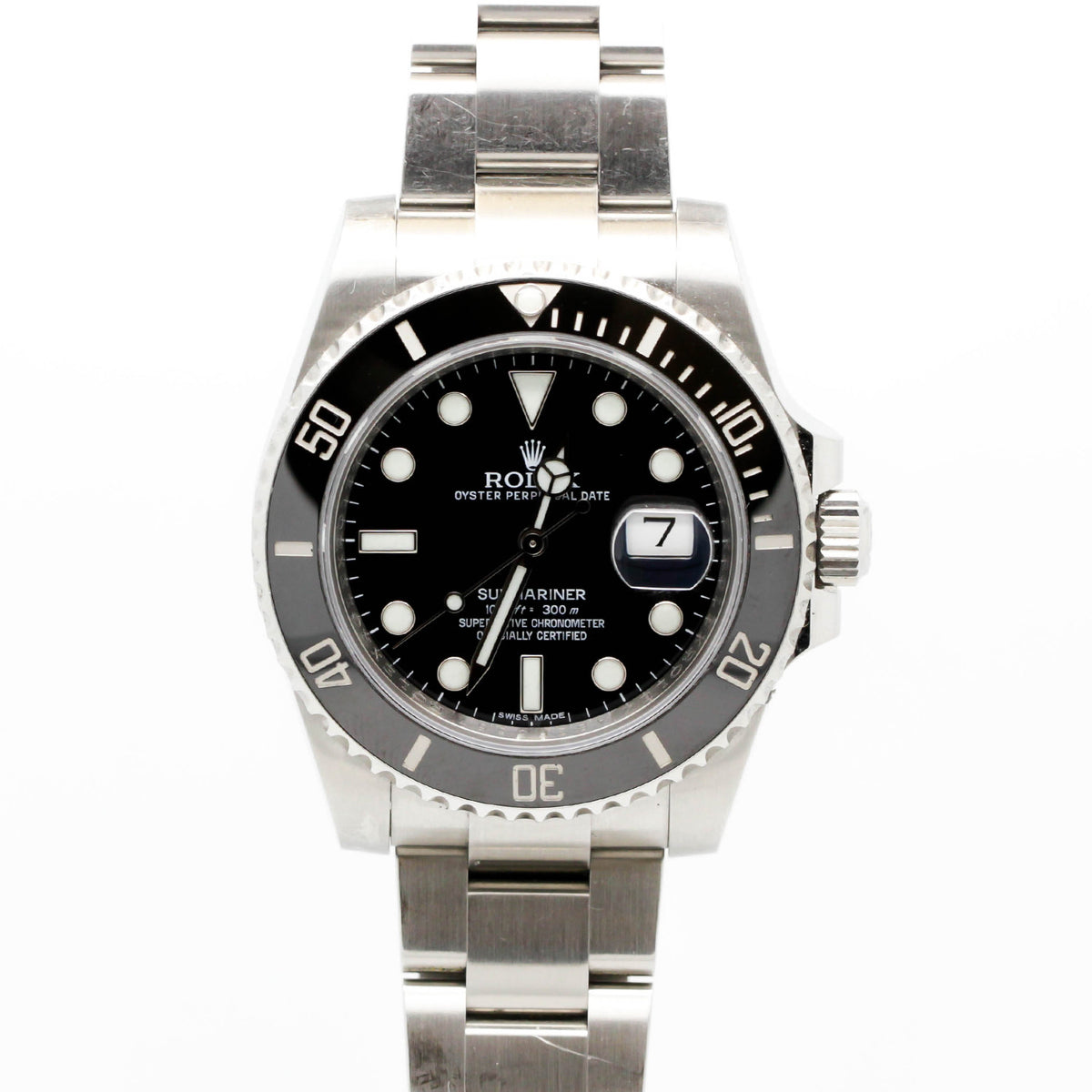 Rolex Submariner Stainless Steel and Black Dial 40mm Men`s Watch