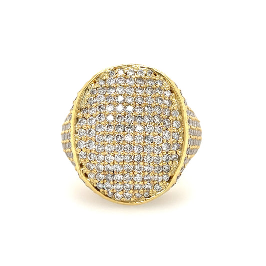 14KT YELLOW GOLDFANCY MEN'S SOLID DIAMOND RING