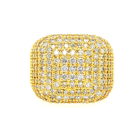 14KT YELLOW GOLD FANCY MEN'S DIAMOND FASHION RING