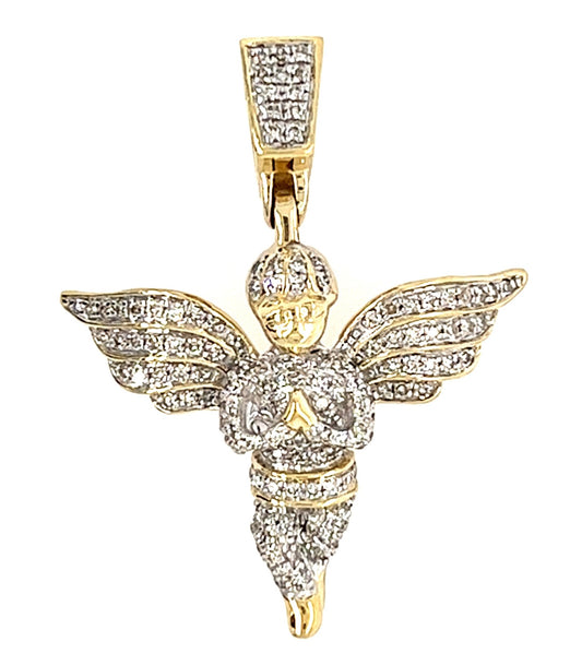 14KTY/GOLD DIAMOND ANGEL PENDANT