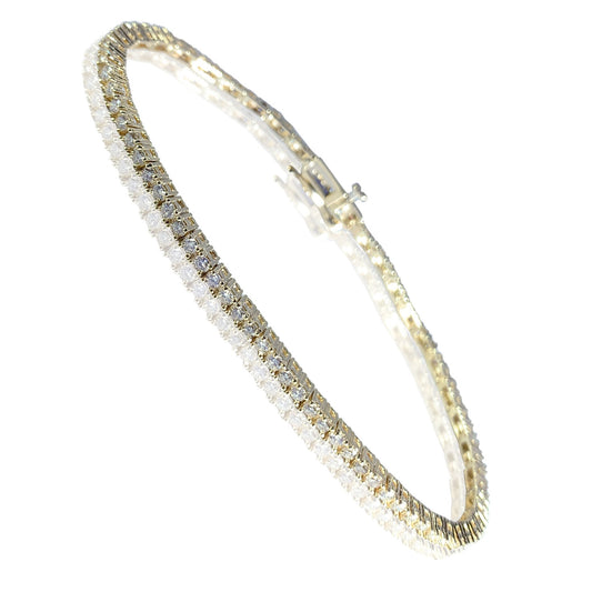 14K White Gold Diamonds Tennis Womens Bracelet 2.26 ct