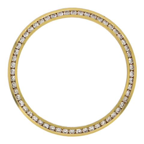 14K Yellow Gold Watches Bezel with Diamonds 1.50 Ct 36 mm