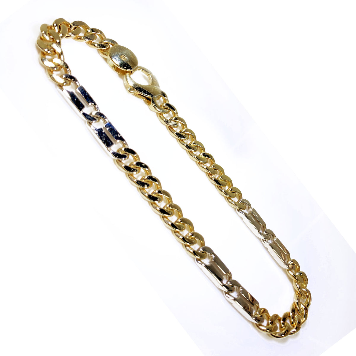 14K Yellow Gold Fancy Style Men Bracelet 8.5"  5mm