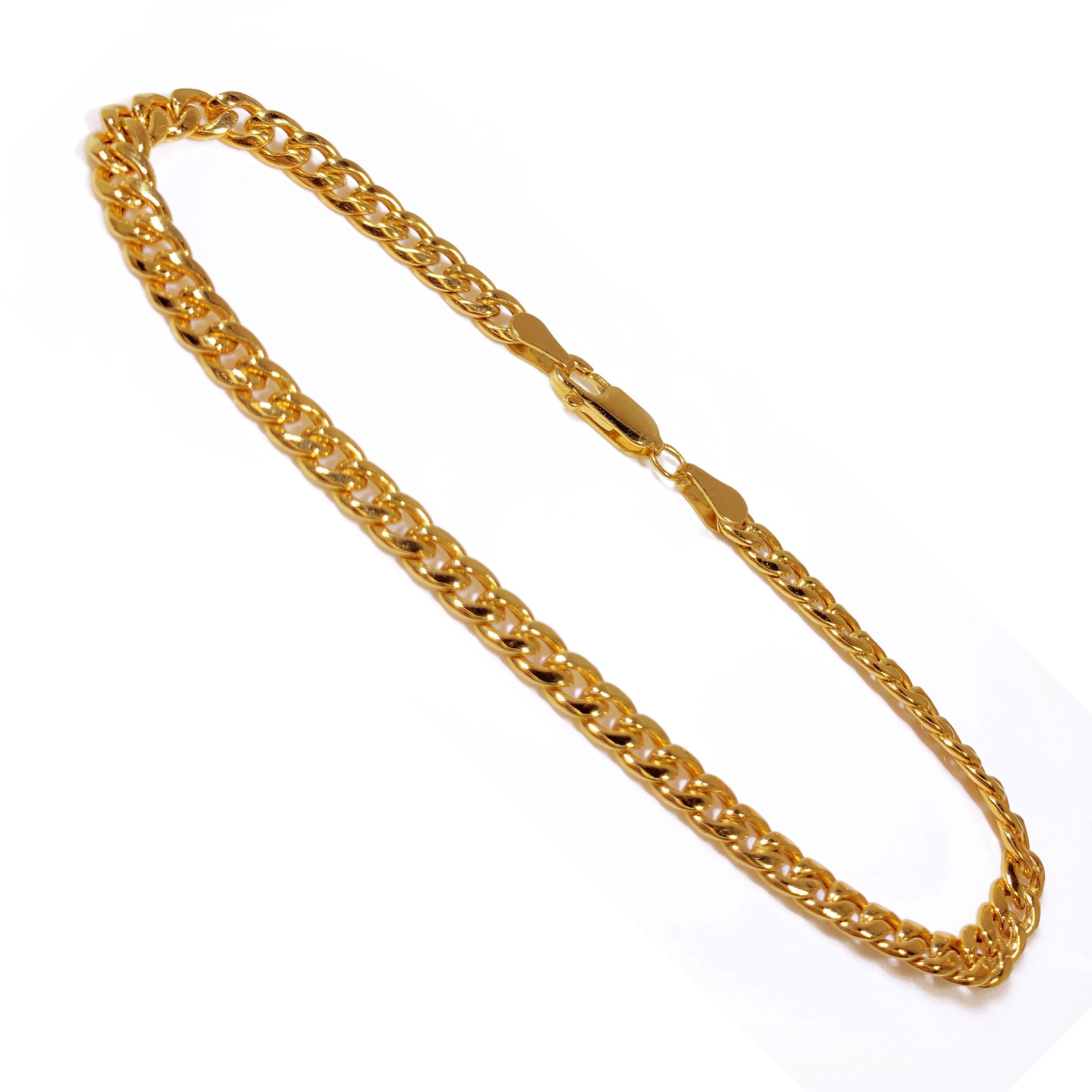 10K Yellow Gold Men’s Miami Cuban Bracelet 8″ Inches 4.5mm