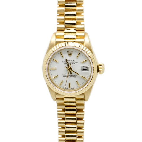 Rolex DateJust President 69178 18K Yellow Gold 26mm Womens Watch