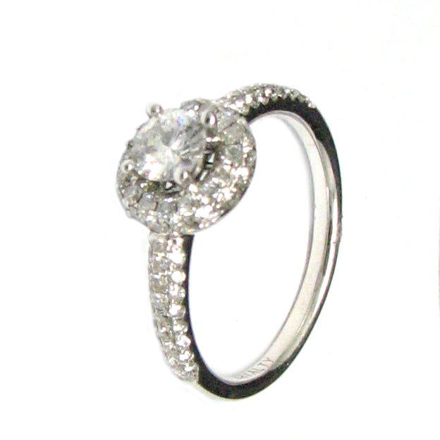 18 KT WHITE GOLD WOMENS ENGAGEMENT RING - 1.52 CT