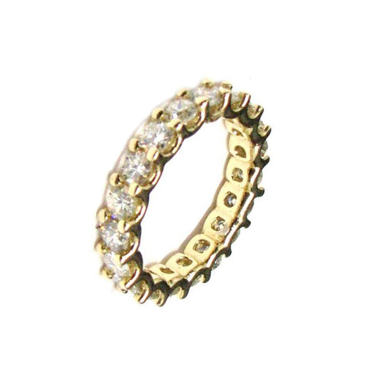 14 KT GOLD ETERNITY WEDDING BAND -3.63 CT