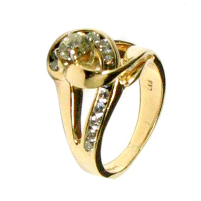 14 KT GOLD DIAMOND WOMENS COCKTAIL RING - 1.47 CT
