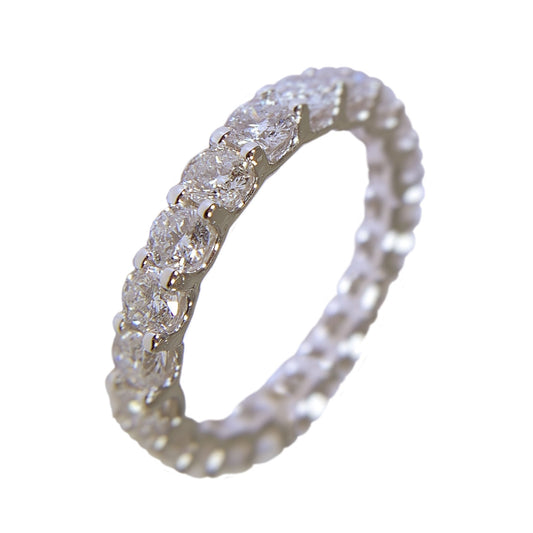 14 KT WHITE GOLD WOMENS ETERNITY BAND - 2.26 CT